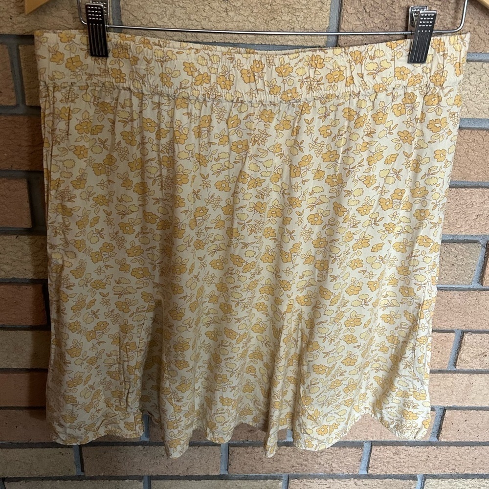 Madewell Pull-On Swing Mini Skirt in Piccola Floral Yellow Size Large - Picture 4 of 6